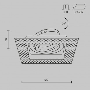 Lampa podtynkowa Atom Maytoni - nowoczesny design | Sklep z oświetleniem