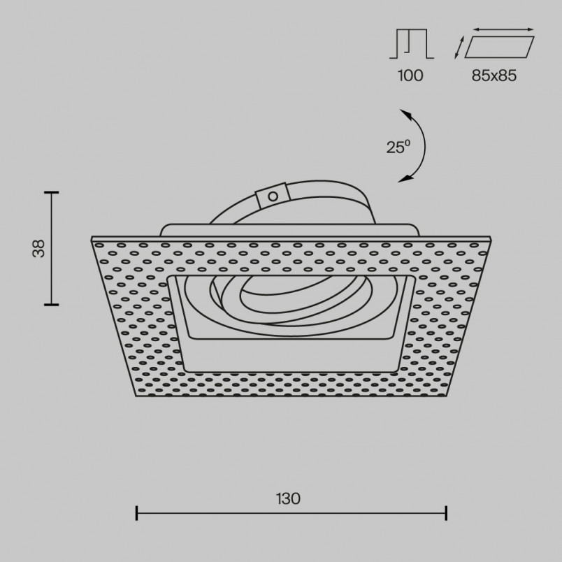 Lampa podtynkowa Atom Maytoni - nowoczesny design | Sklep z oświetleniem