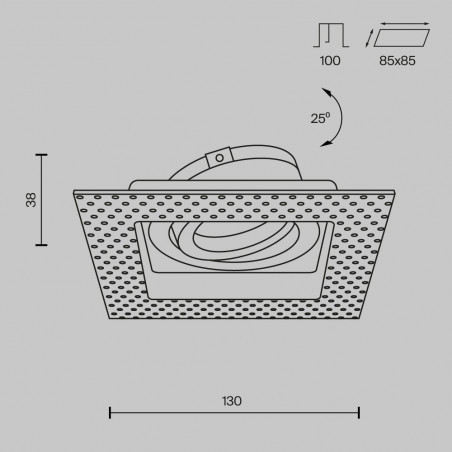 Lampa podtynkowa Atom Maytoni - nowoczesny design | Sklep z oświetleniem