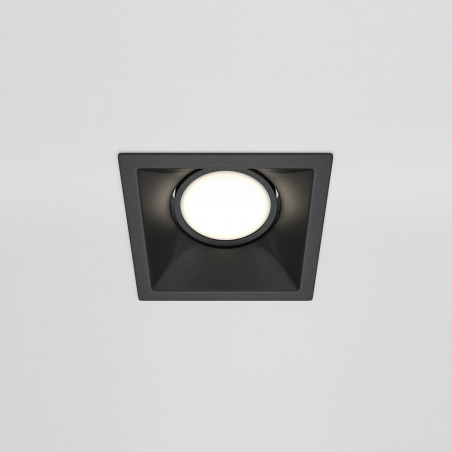 Lampa podtynkowa Maytoni Dot GU10 - czarna, kwadratowa