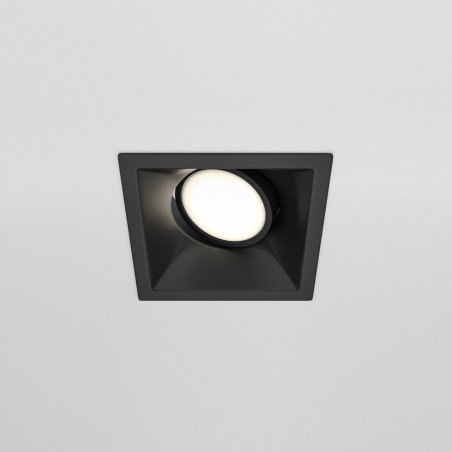 Lampa podtynkowa Maytoni Dot GU10 - czarna, kwadratowa