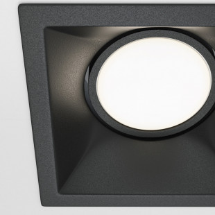 Lampa podtynkowa Maytoni Dot GU10 - czarna, kwadratowa