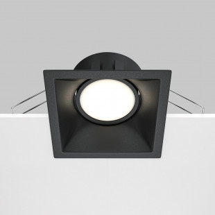 Lampa podtynkowa Maytoni Dot GU10 - czarna, kwadratowa