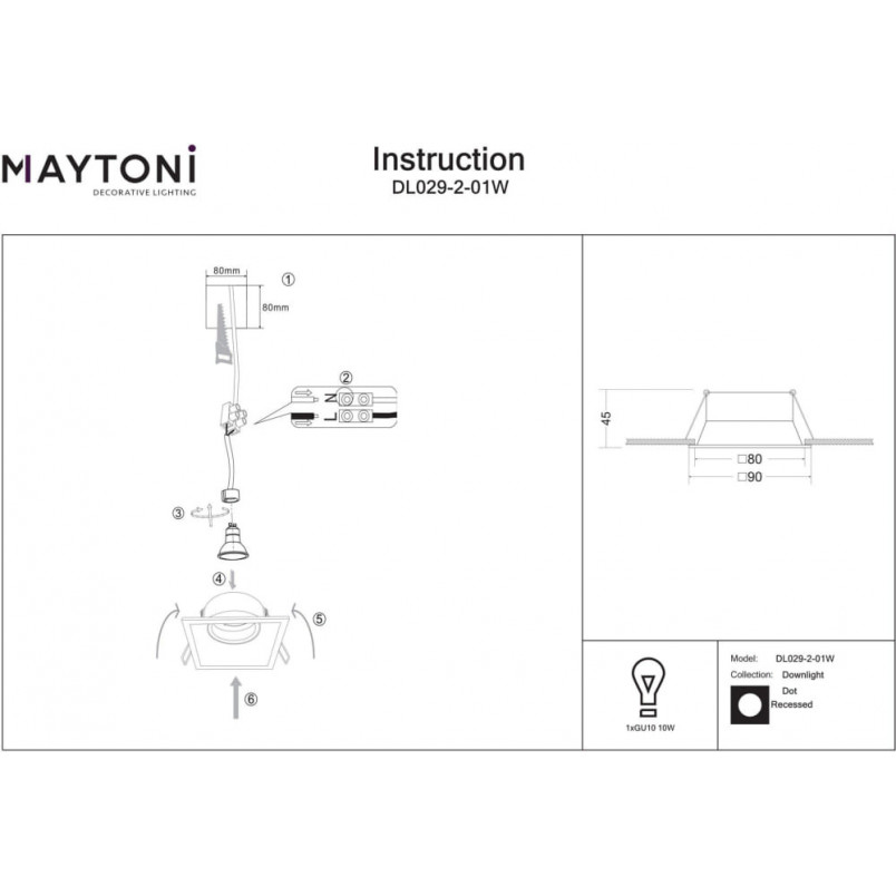 Lampa podtynkowa Dot Maytoni - nowoczesny design | Sklep z oświetleniem