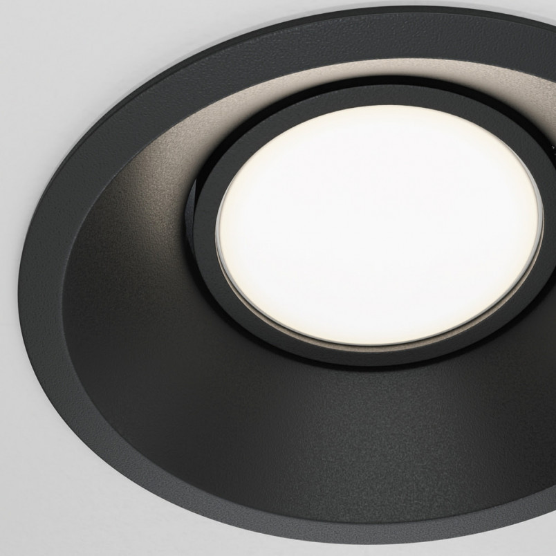 Lampa podtynkowa Dot GU10 czarna Maytoni | Downlight spot