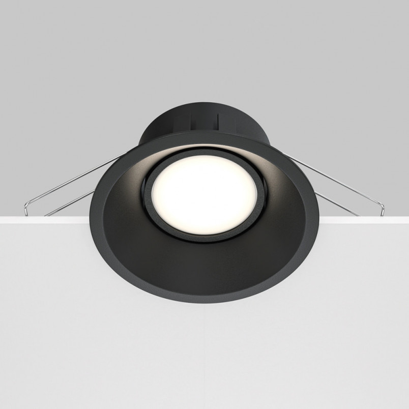 Lampa podtynkowa Dot GU10 czarna Maytoni | Downlight spot