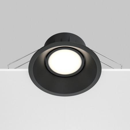 Lampa podtynkowa Dot GU10 czarna Maytoni | Downlight spot