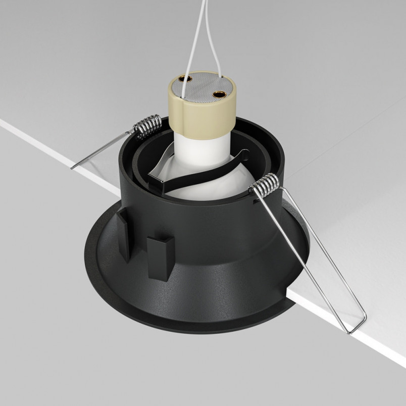 Lampa podtynkowa Dot GU10 czarna Maytoni | Downlight spot