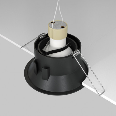 Lampa podtynkowa Dot GU10 czarna Maytoni | Downlight spot