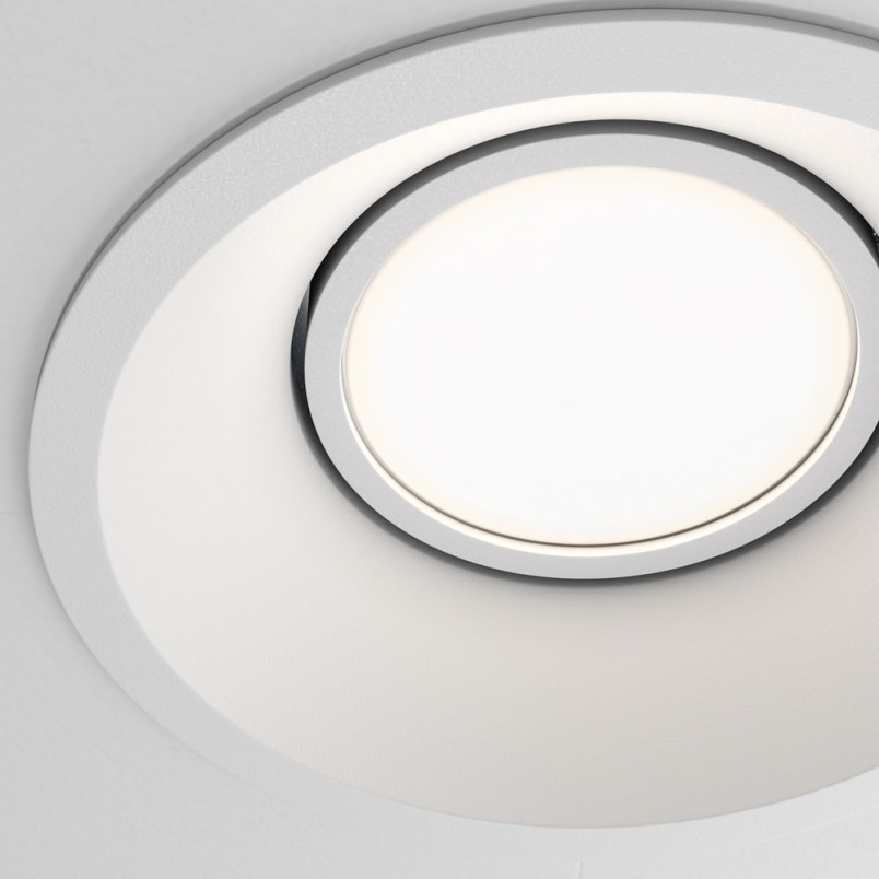 Lampa podtynkowa Dot Maytoni - nowoczesny design, biały kolor