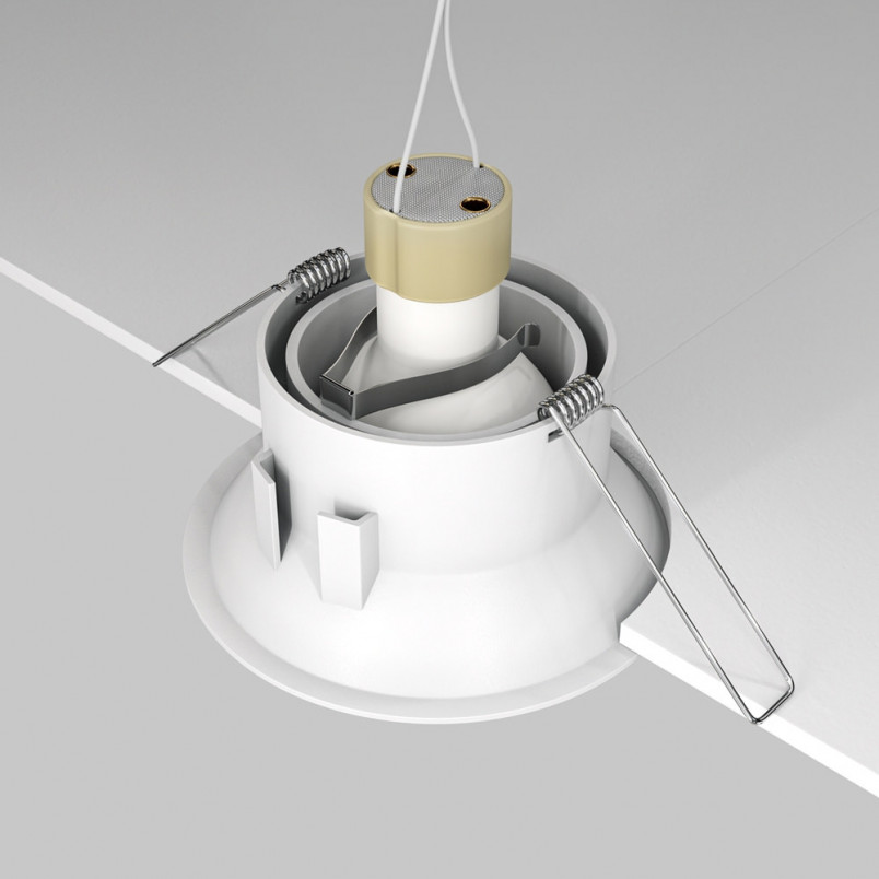 Lampa podtynkowa Dot Maytoni - nowoczesny design, biały kolor