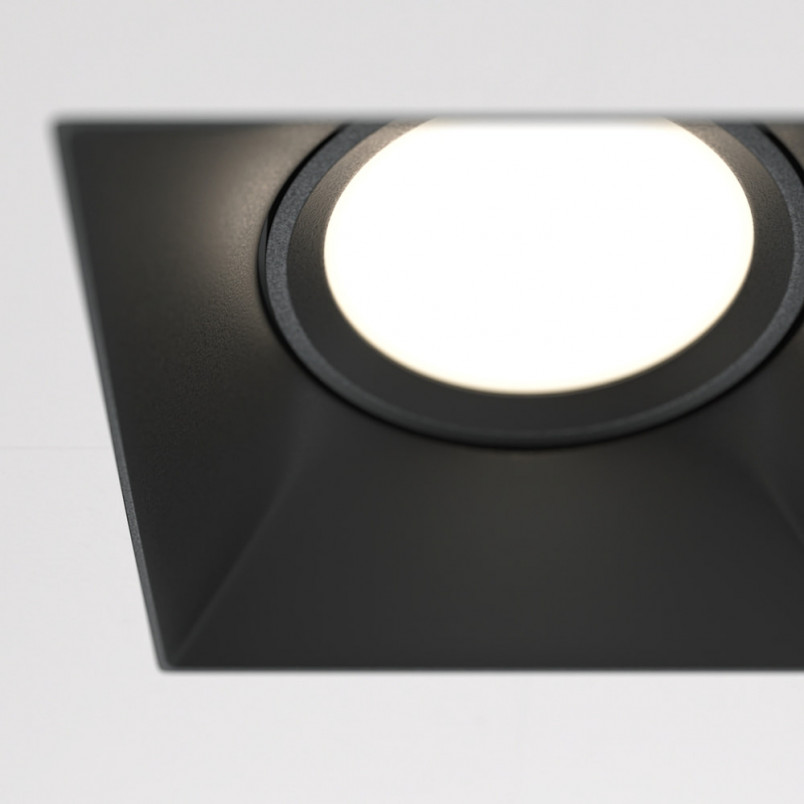 Lampa Spot Kwadratowa Dot GU10 Czarna Maytoni - Sklep z Oświetleniem
