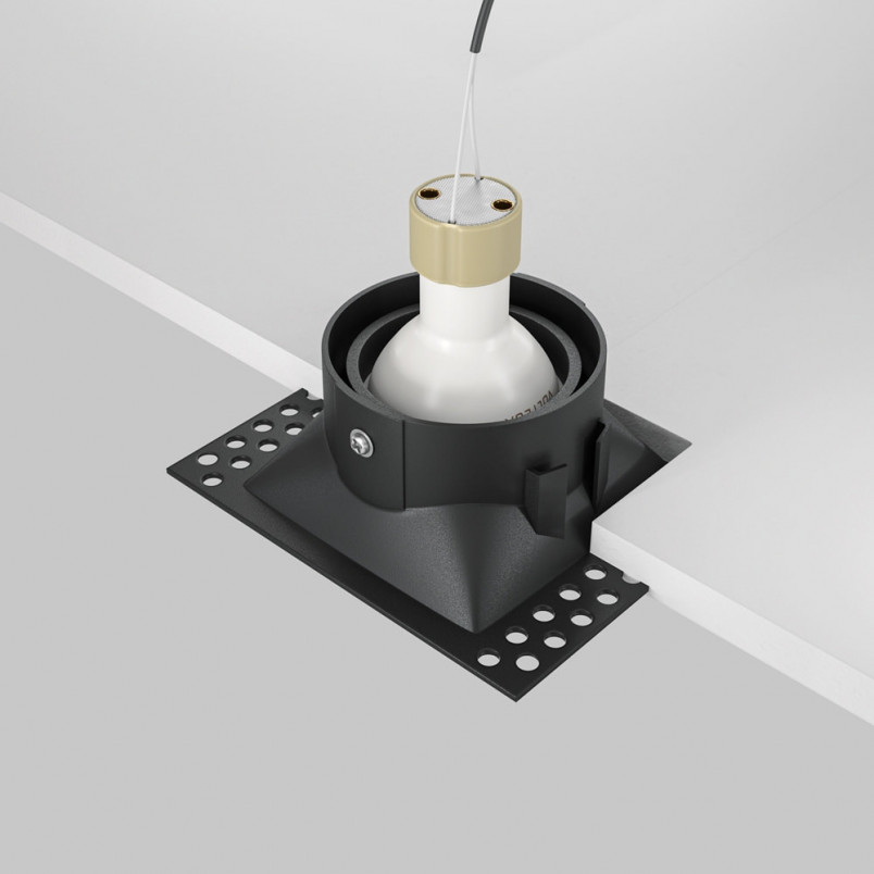Lampa Spot Kwadratowa Dot GU10 Czarna Maytoni - Sklep z Oświetleniem
