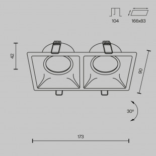 Lampa podtynkowa Dot II - nowoczesny design Maytoni | Sklep