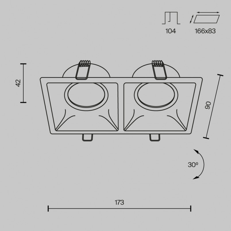 Lampa podtynkowa Dot II - nowoczesny design Maytoni | Sklep