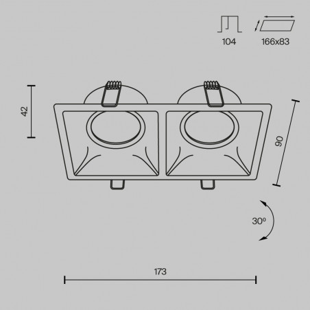 Lampa podtynkowa Dot II - nowoczesny design Maytoni | Sklep