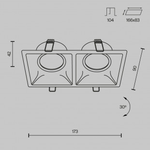 Lampa Maytoni Dot II: Elegancki spot kwadratowy GU10 - Kup online