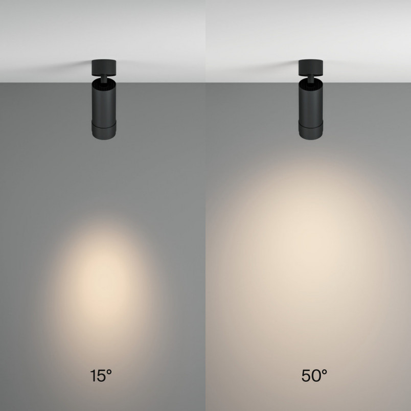 Reflektor sufitowy Focus Zoom LED Maytoni - 12W, 4000K - Czarny