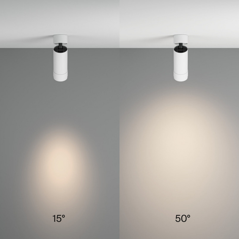 Reflektor sufitowy Focus Zoom LED - Maytoni | 12W | Biały