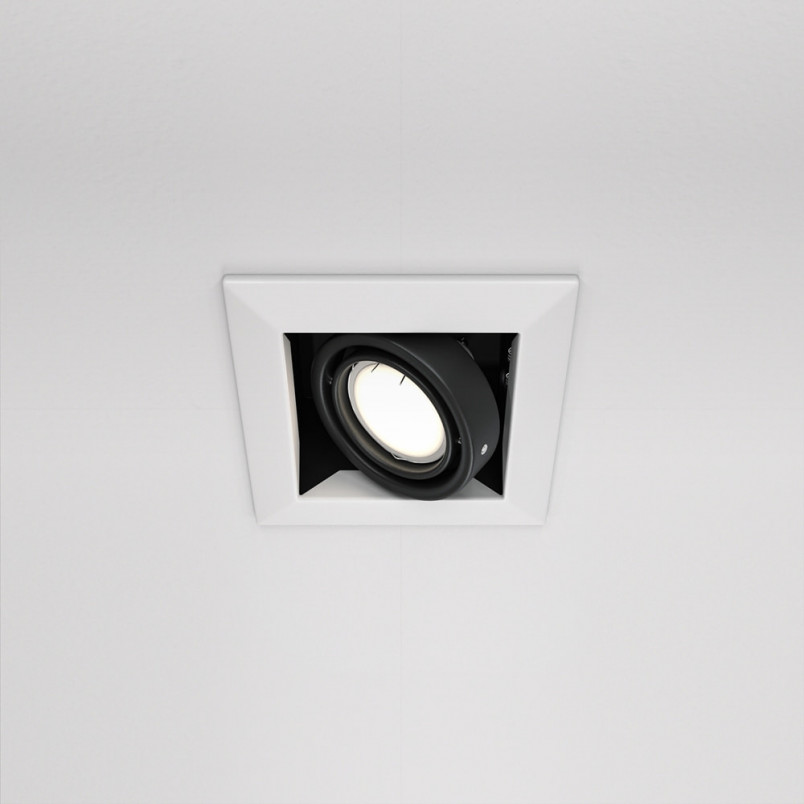 Lampa spot Maytoni Modern - biało-czarna, GU10 | Sklep z oświetleniem