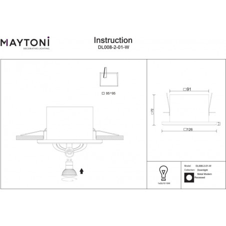Lampa spot Maytoni Modern - biało-czarna, GU10 | Sklep z oświetleniem