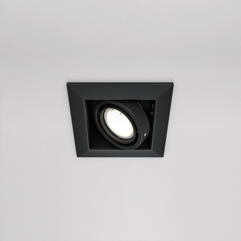 Lampa spot podtynkowa Maytoni - Metal Modern, czarna | Sklep z oświetleniem