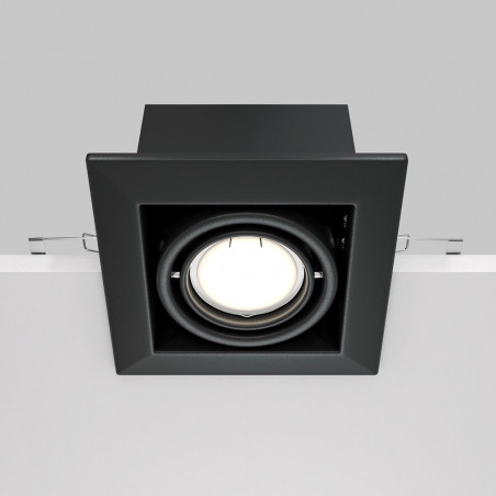 Lampa spot podtynkowa Maytoni - Metal Modern, czarna | Sklep z oświetleniem