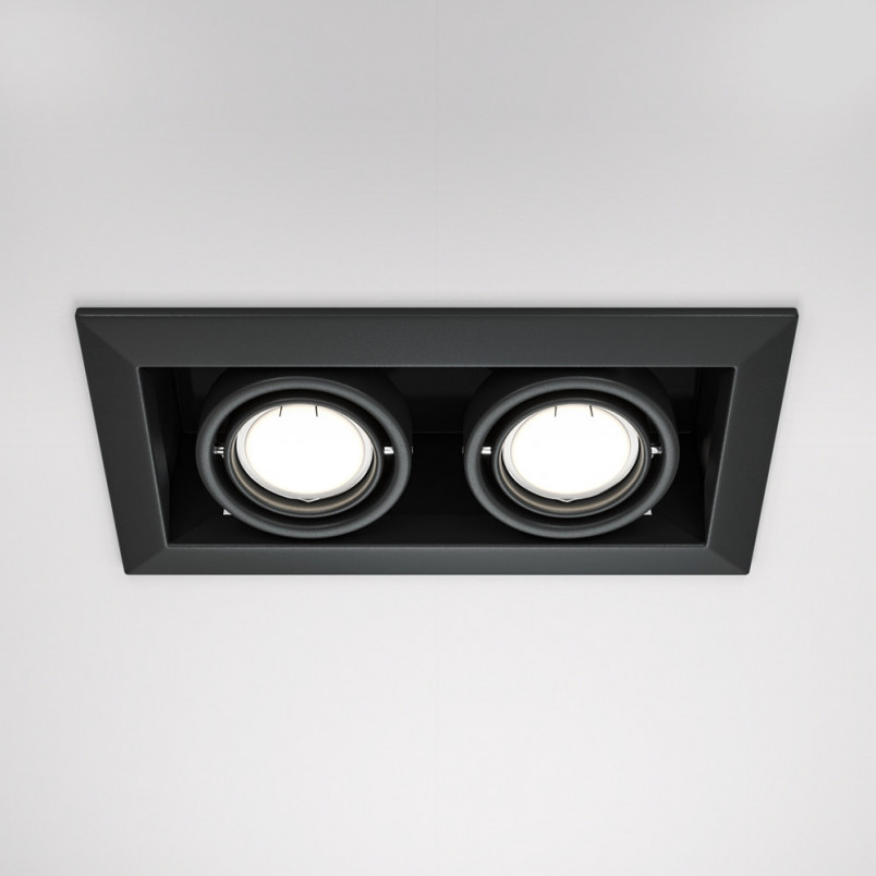 Lampa spot Maytoni Metal Modern II - Czarna, GU10 | Sklep z lampami
