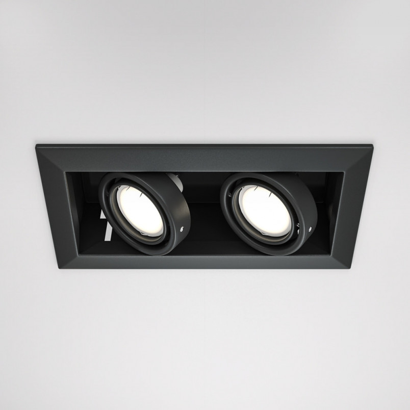 Lampa spot Maytoni Metal Modern II - Czarna, GU10 | Sklep z lampami
