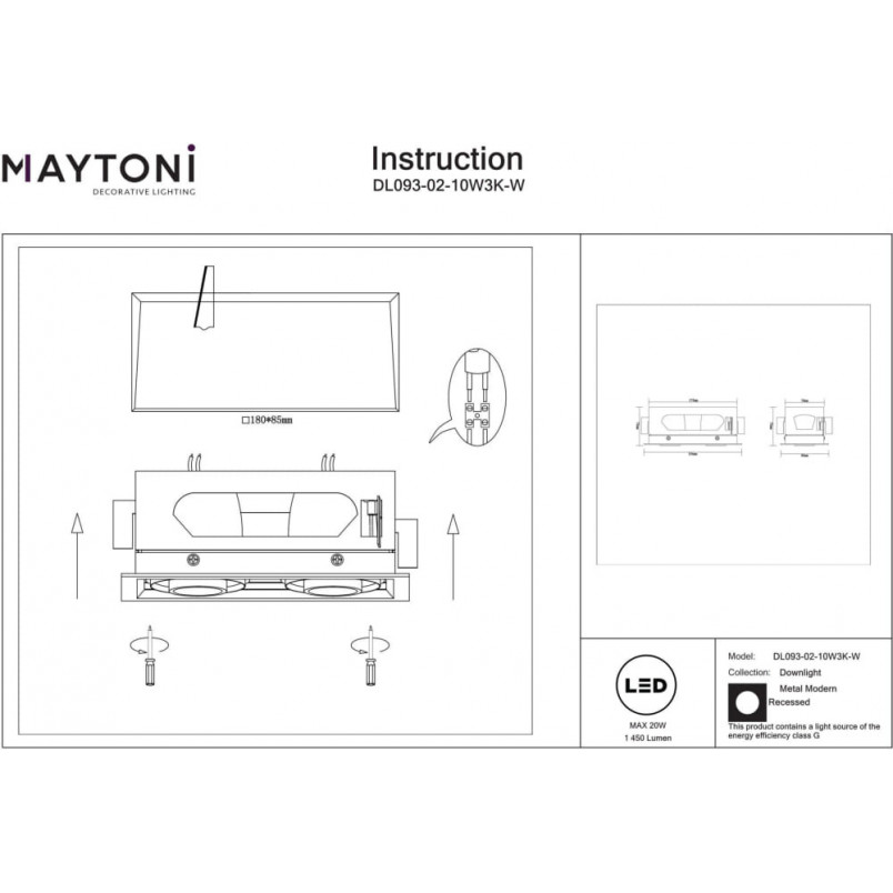Lampa spot LED Maytoni Modern II - Nowoczesny design | Sklep z oświetleniem