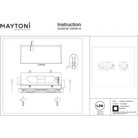 Lampa spot LED Maytoni Modern II - Nowoczesny design | Sklep z oświetleniem