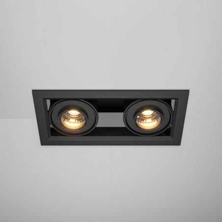 Lampa spot podtynkowa Maytoni Metal Modern II LED - Czarna