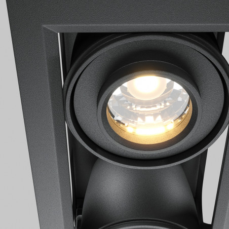 Lampa spot podtynkowa Maytoni Metal Modern II LED - Czarna