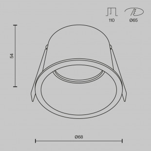 Lampa podtynkowa Maytoni Reif GU10 - Biała | Sklep z oświetleniem