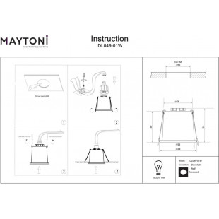 Lampa podtynkowa Maytoni Reif GU10 - Biała | Sklep z oświetleniem