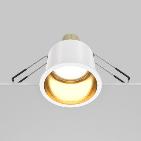 Lampa podtynkowa Reif Maytoni | Biało-złota, GU10 - Sklep z lampami
