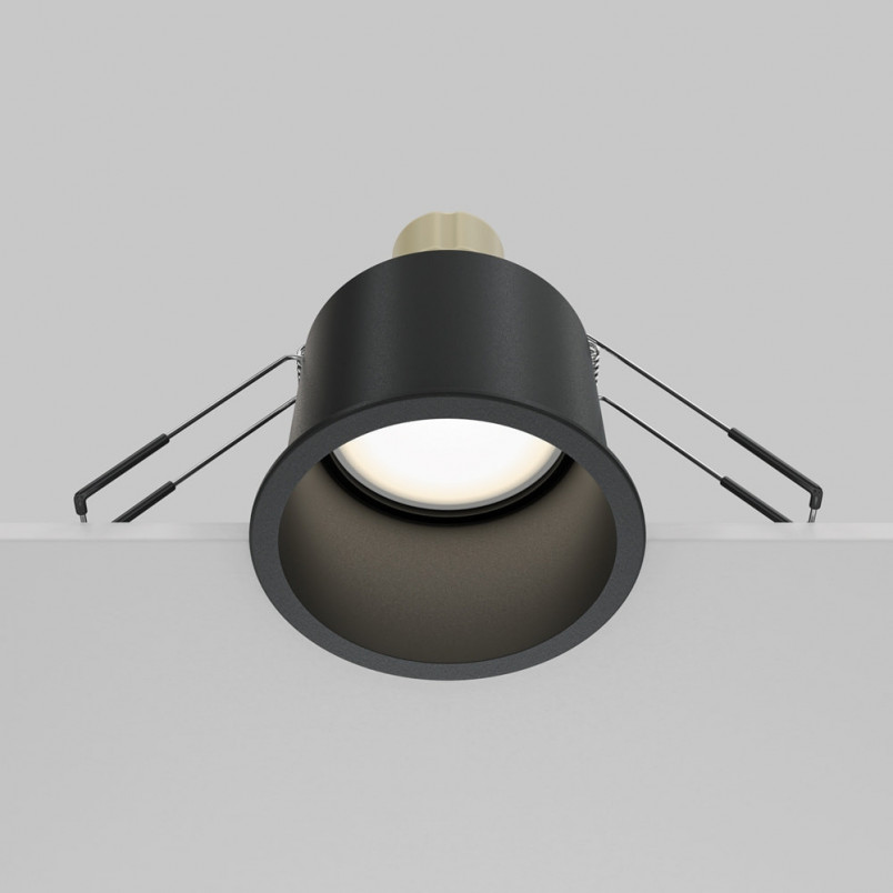 Lampa podtynkowa Reif Maytoni | Spot GU10, czarna - Kup teraz!