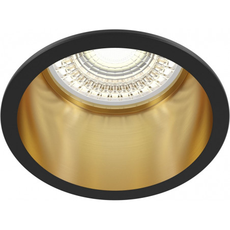Lampa podtynkowa Reif Maytoni | Spot GU10 czarno-złoty - Sklep z lampami