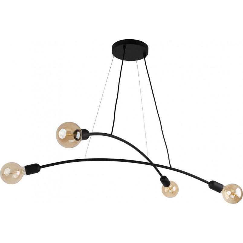 Lampa wisząca loft "Patyczak" Helix 4xE27 czarna - TK Lighting