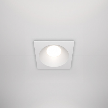 Lampa podtynkowa Zoom GU10 biała Maytoni | Downlight do łazienki