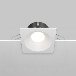 Lampa podtynkowa Zoom GU10 biała Maytoni | Downlight do łazienki