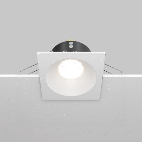 Lampa podtynkowa Zoom GU10 biała Maytoni | Downlight do łazienki