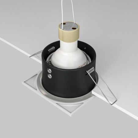 Lampa podtynkowa Zoom GU10 biała Maytoni | Downlight do łazienki