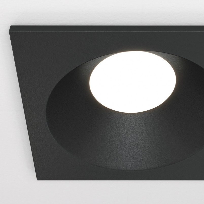 Lampa podtynkowa Zoom GU10 czarna Maytoni | Downlight IP65