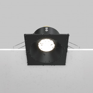 Lampa podtynkowa Zoom GU10 czarna Maytoni | Downlight IP65