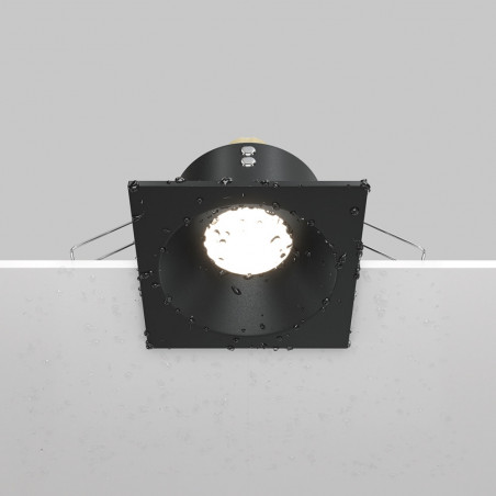 Lampa podtynkowa Zoom GU10 czarna Maytoni | Downlight IP65