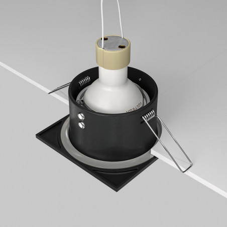 Lampa podtynkowa Zoom GU10 czarna Maytoni | Downlight IP65