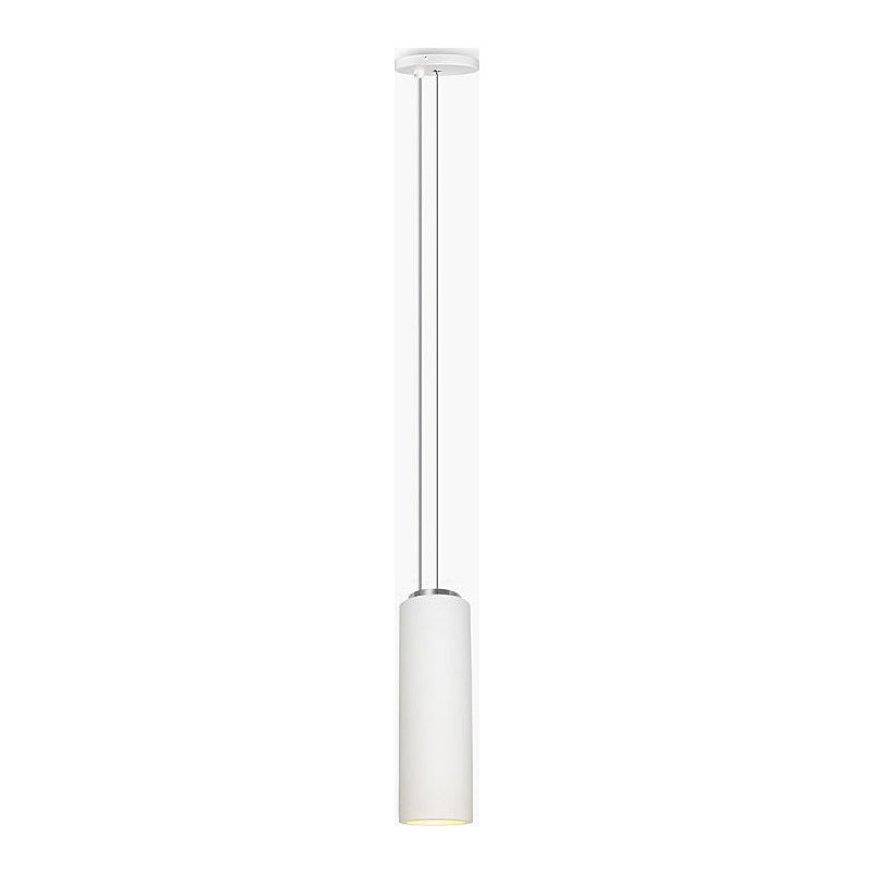 Lampa wisząca tuba Adara 8cm biała Lumatix | Loftowa