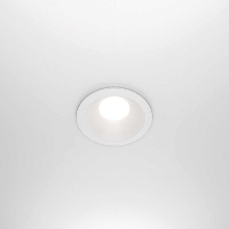 Lampa podtynkowa Zoom GU10 biała Maytoni | Downlight do łazienki IP65