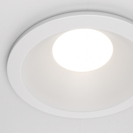 Lampa podtynkowa Zoom GU10 biała Maytoni | Downlight do łazienki IP65